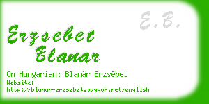 erzsebet blanar business card